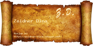 Zeidner Dina névjegykártya